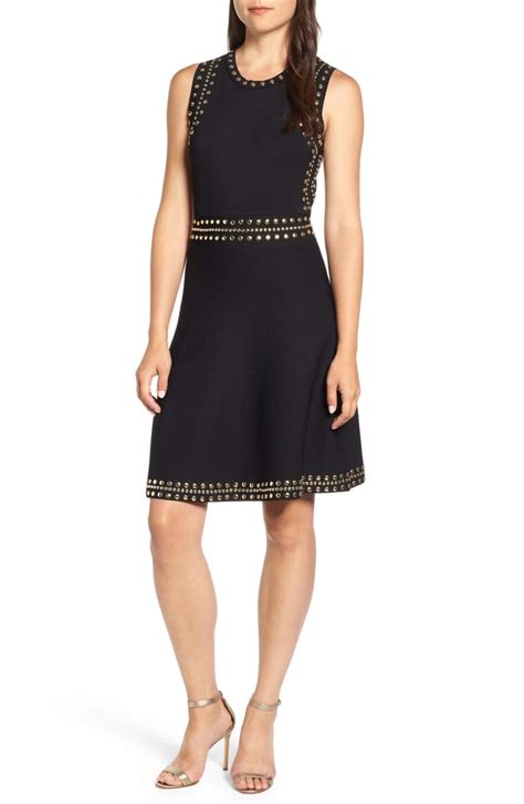 michael michael kors embellished fit & flare dress|Michael Kors Women's Rowan Embellished Chelsea Boots.